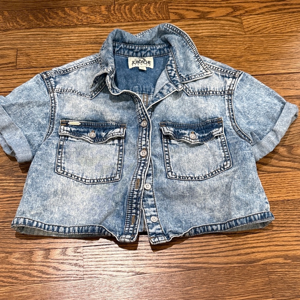 Jordache Light Blue Kids Jean Jacket Size Medium